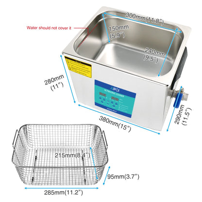 [Ships from UK ] AIPOI Ultrasonic Cleaner 800ml 2L 3.2L 6.5L 10L 15L 22L 30L Home Appliance