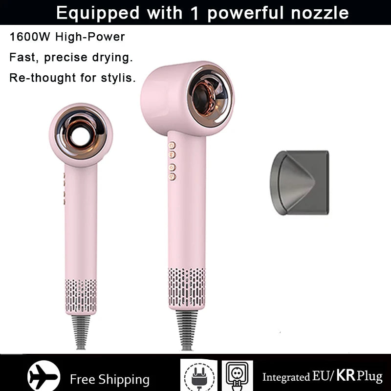 1600W High Power Hair Dryer,Blade-less,Styling Tool with Negative Ions. Silent Blower Constant Temperature Hair Care