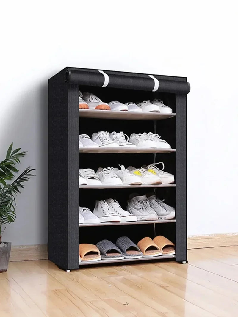 Simple shoe rack multi-layer space-saving and economical household dustproof storage shoe cabinet dormitory door simple cabinet