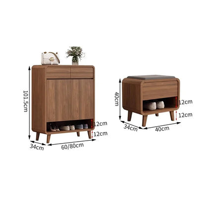 Wooden Entrance Shoe Cabinet Large Capacity Household Cabinet Balcony Foyer Cabinet IndoorZapateros Home Furniture