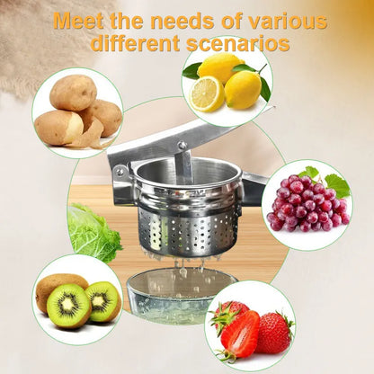 304 Stainless Steel Manual Juicer Lemon Squeezer Household Potato Masher Garlic Squeezer Vegetable Squeezer