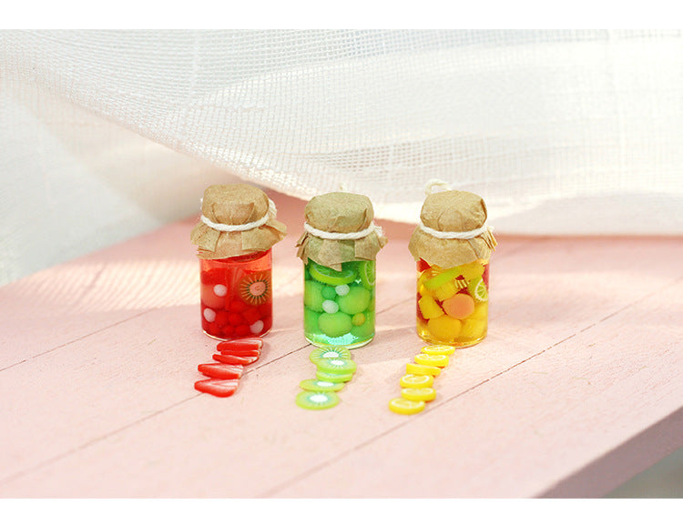 1/6 Ob11 Dollhouse Mini Canned Fruit Cocktail Miniatures Items Dolls House Kitchen Accessories Canned Strawberry Mango Girl Toys