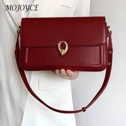 Women Vintage Tote Bag Luxurious Vegan Leather Flap Shoulder Bag with Custom Gold Hardware for Daily Use