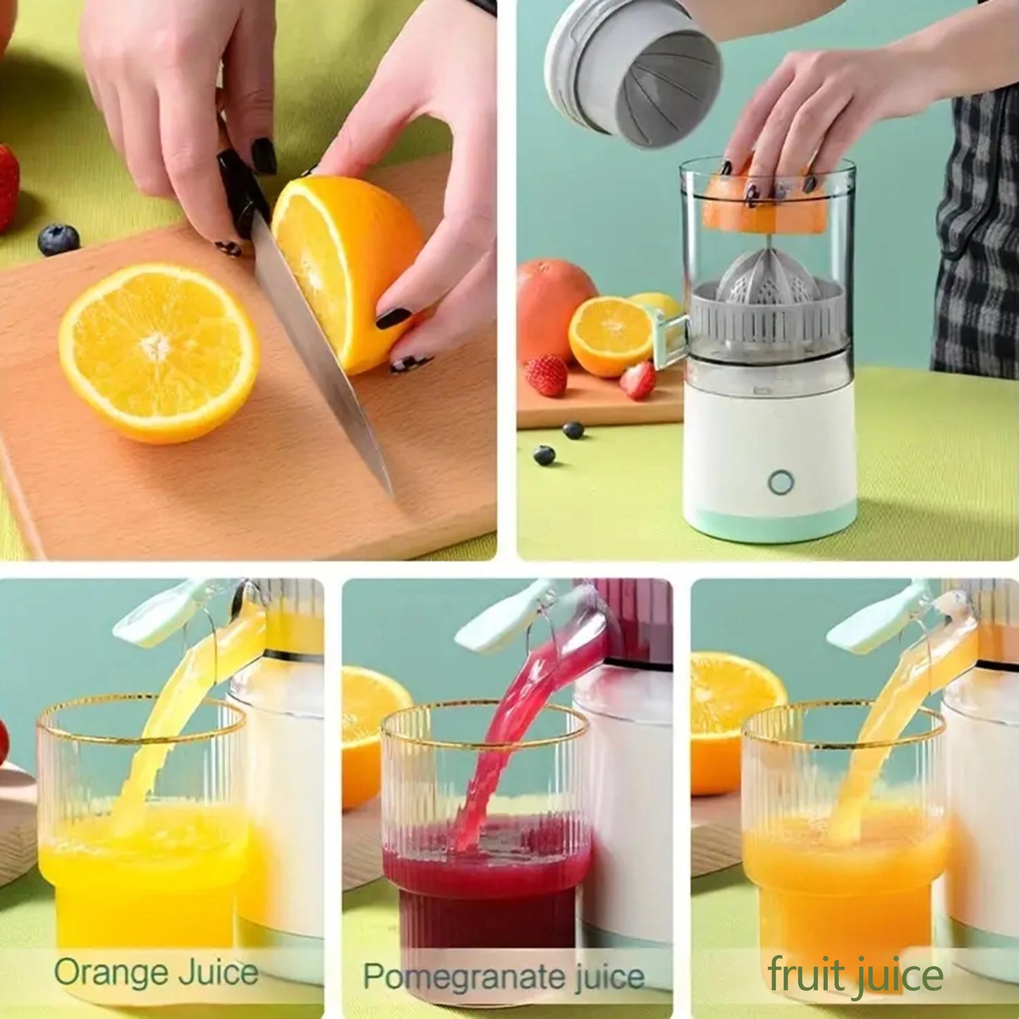 Portable Electric Juicer USB Charging Orange Lemon Fruit Blender Mini Household Juice Squeezer Mixer Citrus Juicer for Travel