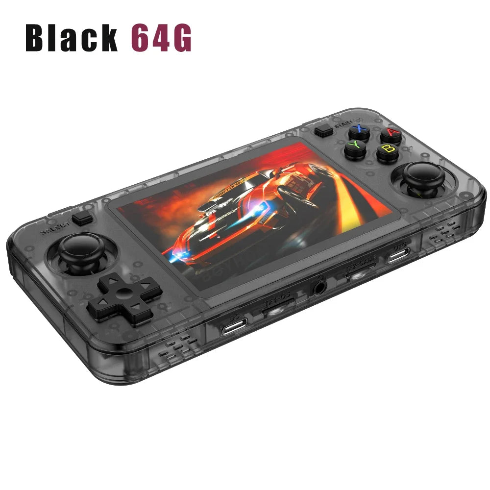 NEW Orange R36H Retro Handheld Game Console Linux System 3.5Inch IPS Screen Portable Pocket Video Player 64GB 128G Game Kid Gift