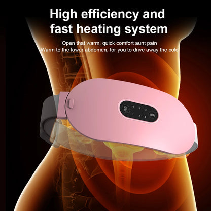 Electric Period Massager Cramp Warm Palace Belt for Menstrual Colic Relief Pain Waist Stomach Abdominal Vibrating Heating Belt