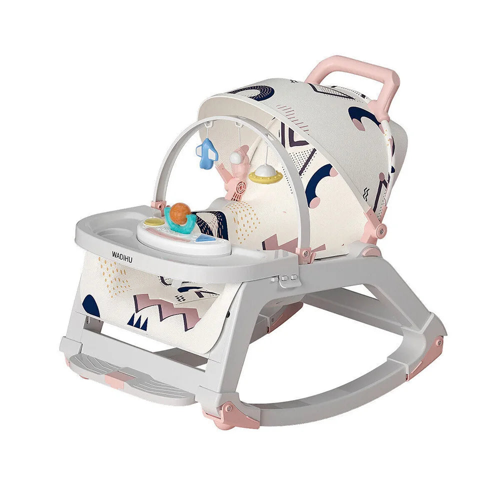 2024 Baby Bouncer Rocker Walker Portable Swing Musical Cradle Soothing Seat Girl