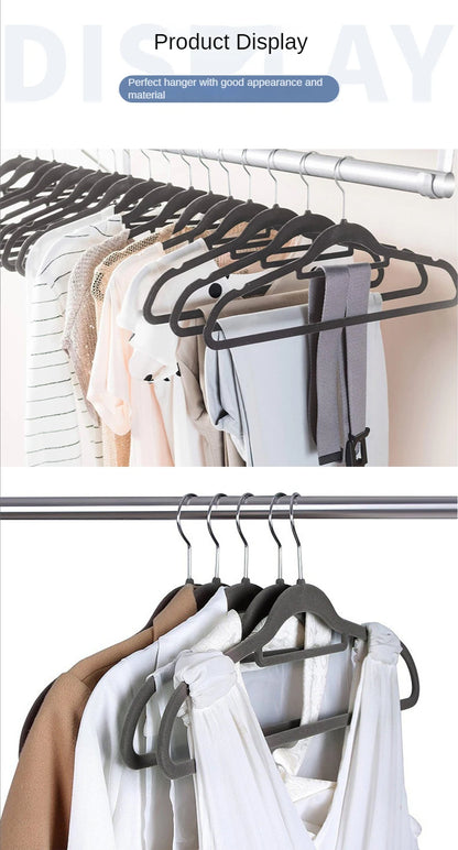 Velvet Non Slip Hangers for Coats,Heavy Duty Black Hangers for Coats,Pants,Dress Clothes,Space Saving Felt Hangers for Clothing