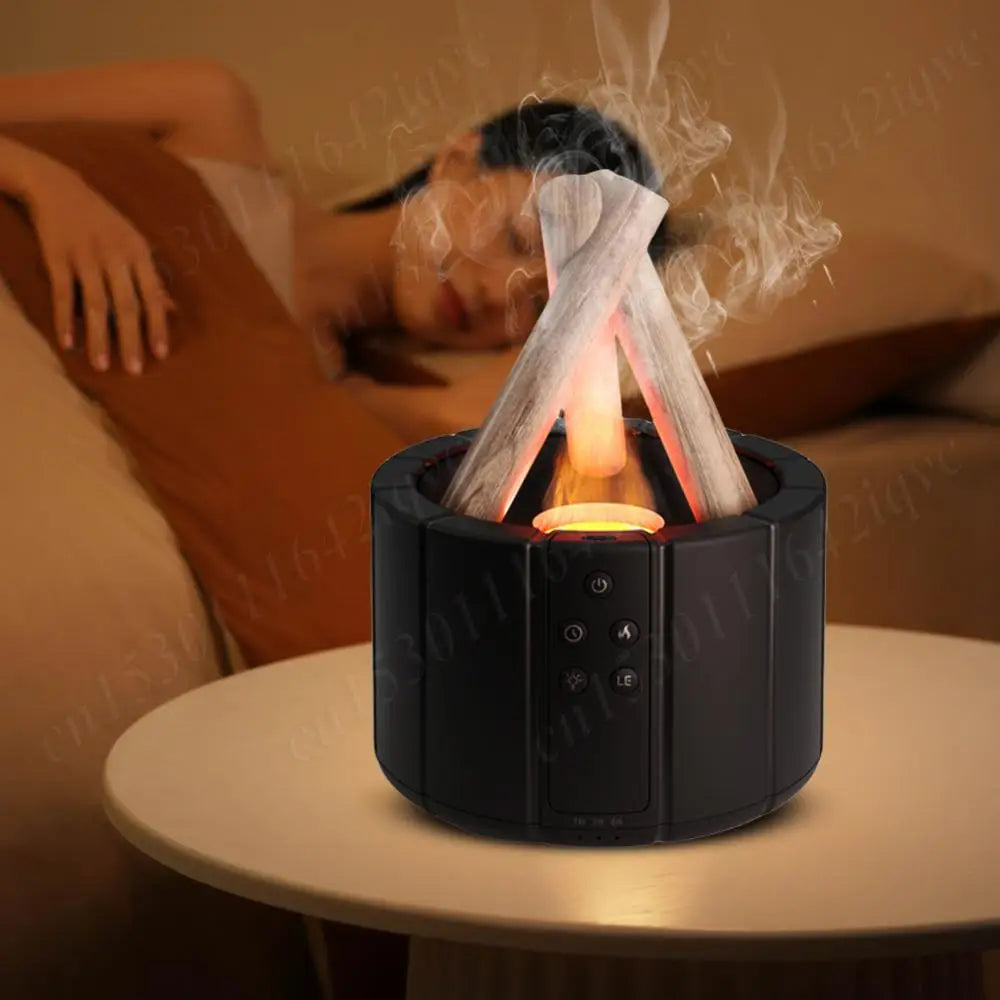 250ml Campfire Flame Aroma Diffuser Bonfire Air Humidifier Ultrasonic Cool Mist Maker Fogger Aromatherapy Essential Oil Diffuser