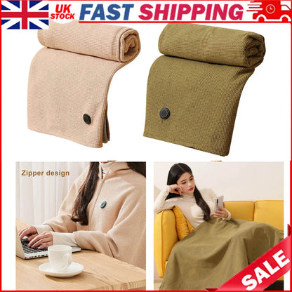 Wearable Heated Throw Blanket Office USB Electric Heated Blanket Adjustable 3 Levels Temperature Machine Washable Warmer Blanket