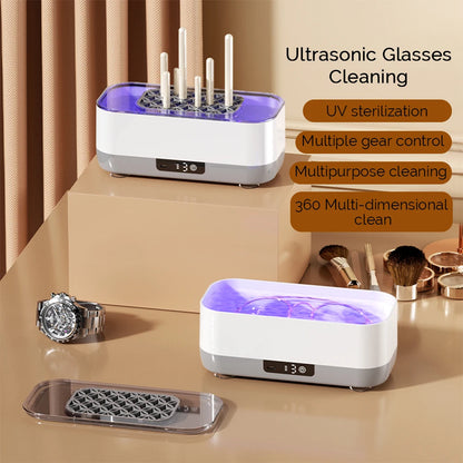 Ultrasonic Glasses Cleaning Ultrasound Jewelry Cleaner Machine High Frequency Ultrasonic Cleaning Bath For Jewelry Makeup Brush