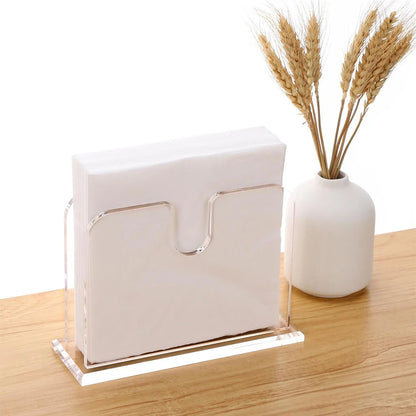 Transparent Acrylic Napkin Holder Vertical Napkin Holder Paper Dispenser Tissue Box Organizer Hotel Restaurant Table Decor