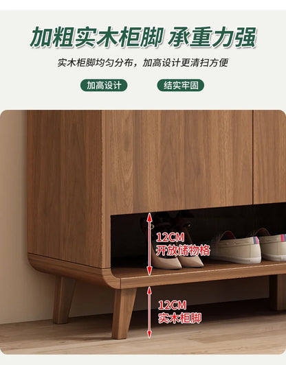 Wooden Entrance Shoe Cabinet Large Capacity Household Cabinet Balcony Foyer Cabinet IndoorZapateros Home Furniture