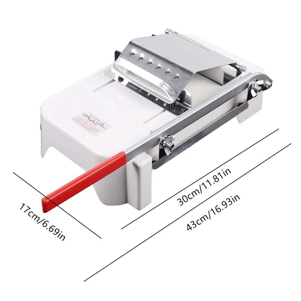 Portable Manual Slicer with Stainless Steel Blades, Kitchen Slicing Tool for Frozen Meat Hard Vegetables