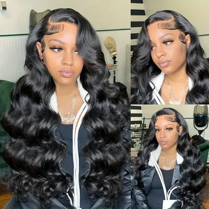 30 Inch Body Wave 13x6 Transparent Lace Frontal Wig Human Hair Brazilian 180% Density Remy 4x4 Lace Closure 13x4 Lace Front Wigs