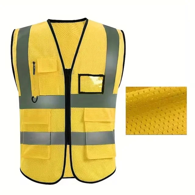 High Visibility Reflective Vest Working Clothes Motorcycle Cycling Sports Outdoor Reflective Safety Clothing Reflective Jacket