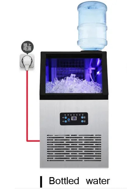 Commercial Ice Maker  Countertop Automatic Built-in Cube  Generator  Electric Cooler Machine Home Appliance