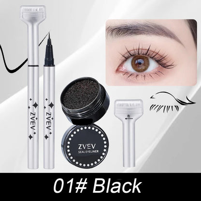 Waterproof Lower Eyelash Stamp Set Quick Dry Portable 0.01mm Tip Eye Liner Lower Lash Stamp with Ink False Eyelashes Accessories