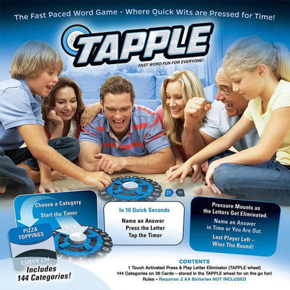 New Children's Educational Table Game English Spanish Tapple Crazy Alphabet Game Parent-Child Interactive Turntable Family Game