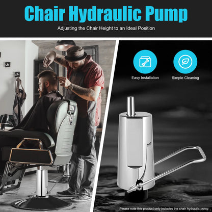 Barber Chair Hydraulic Pump 4 Screw Pattern 440lbs Capacity Chair Replacement Adjustable Height Beauty Equipment for Salon