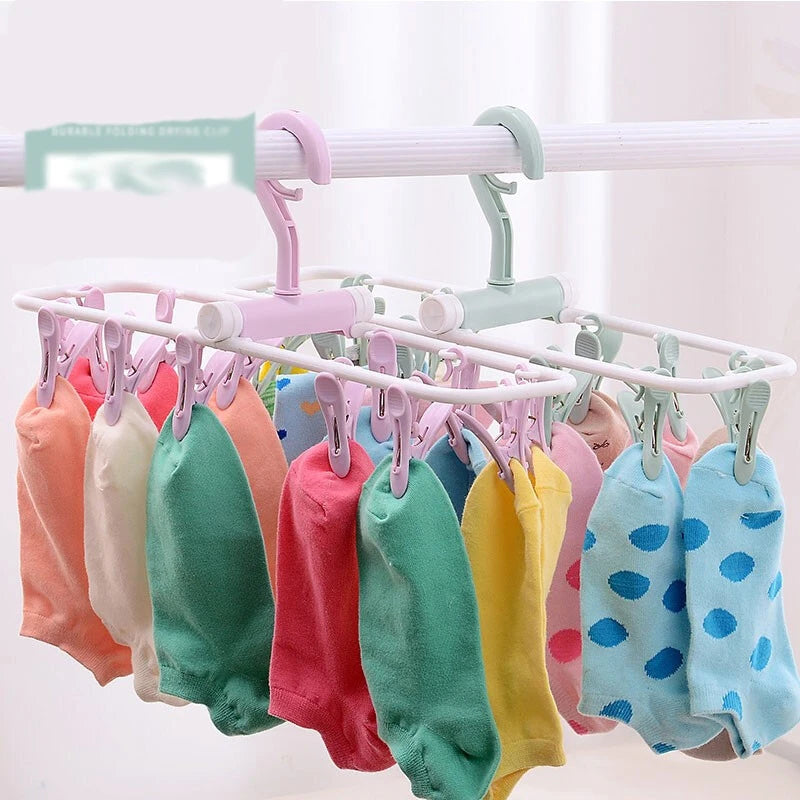 12 Sock Clip Multifunctional Sock Drying Clip Cloth Hanger Household Sock Drying Clip