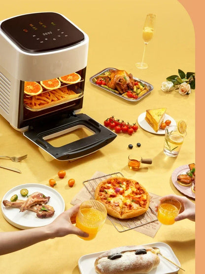 Air fryer electric oven integrated new 15L large capacity multifunctional household intelligent visual fryer deep fryer