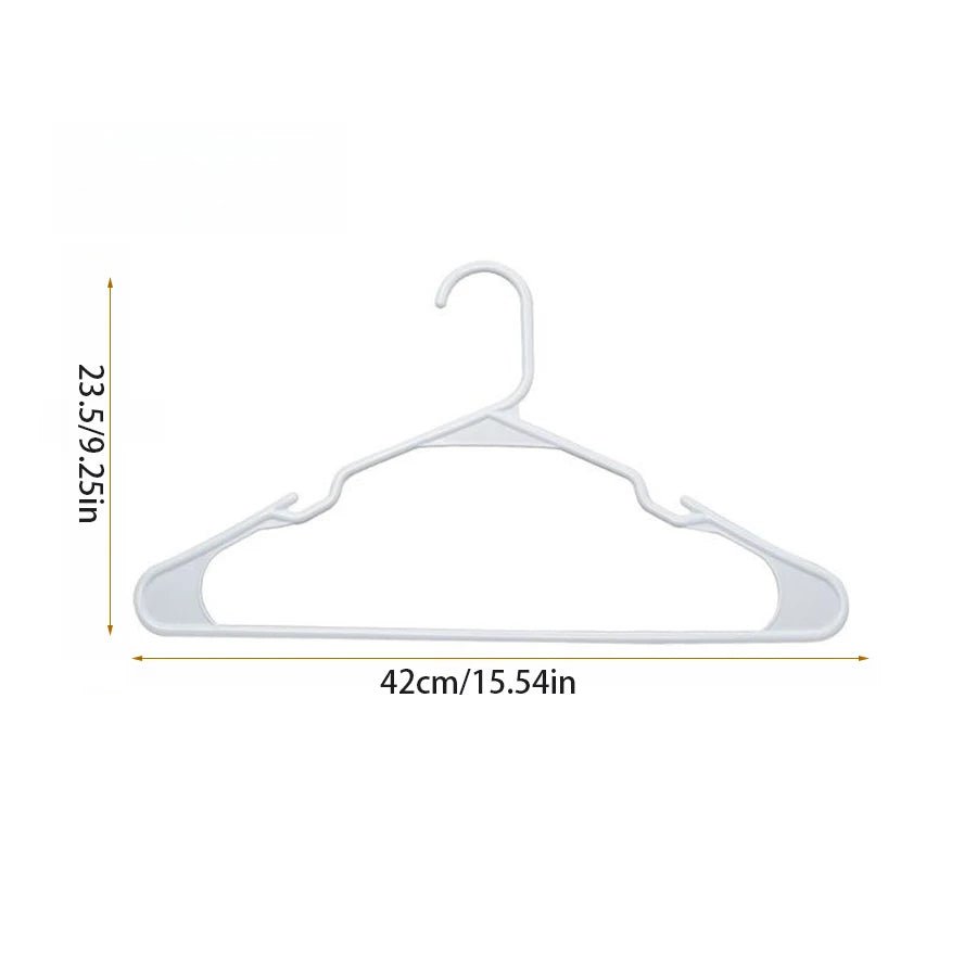 20-piece plastic hangers for closet coats and shirts, space-saving, standard everyday use, room essentials and basics