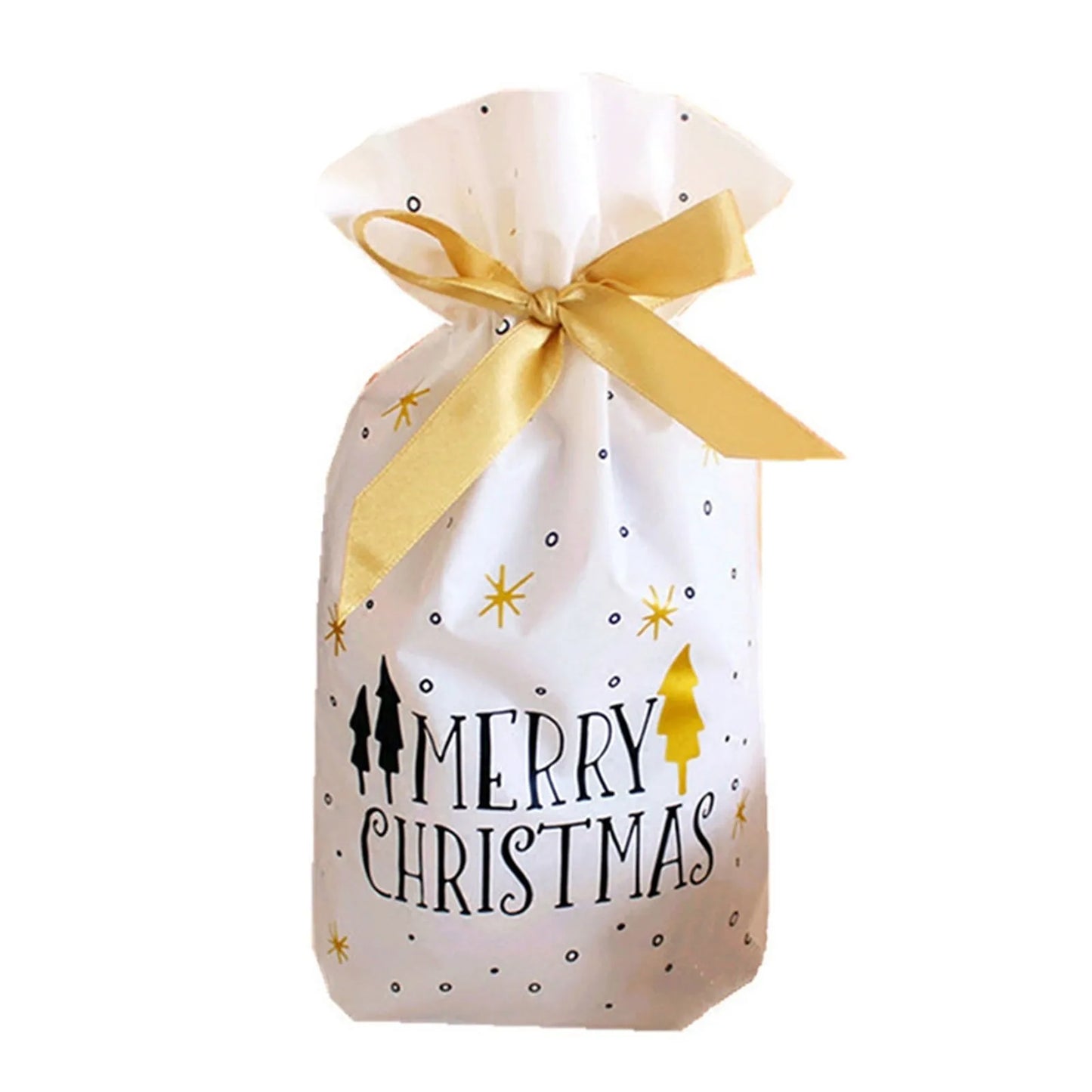 50pcs Christmas Candy Gift Bags Xmas Decorations Santa Gift Bag Navidad Xmas Gift Bags Cristmas Cookies Packing Bag 15x23.5cm