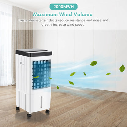 Portable Air Conditioner Fan Evaporative Cooler Cooling Machine 3 Speed with 7.5hrs Timer with Remote Control for Home Office