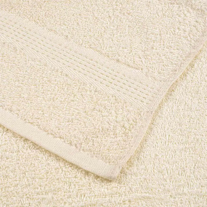 Set of 2 Cream Guest Towels 30x50 cm, 360 GSM, 100% Pure Cotton - Soft & Absorbent