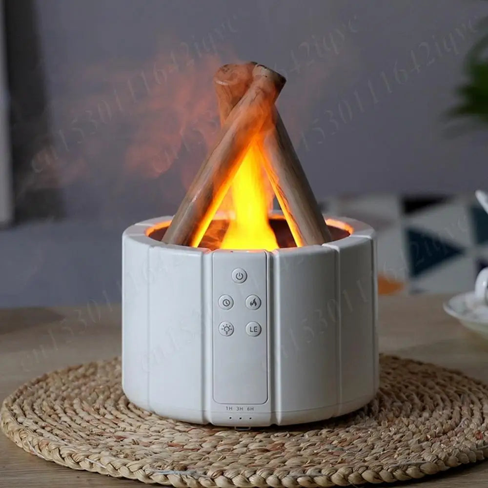 250ml Campfire Flame Aroma Diffuser Bonfire Air Humidifier Ultrasonic Cool Mist Maker Fogger Aromatherapy Essential Oil Diffuser