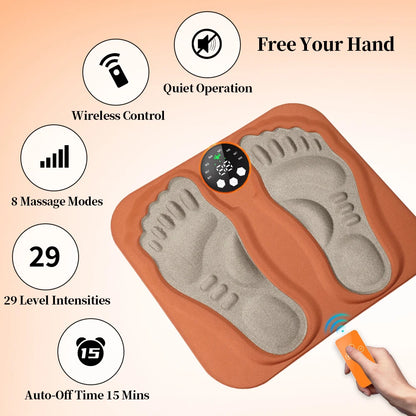 Smart EMS Foot Massager Pad Electric Shaking Hammering Body Muscle Relaxing Massage Machine Remove Edema Leg Shaping