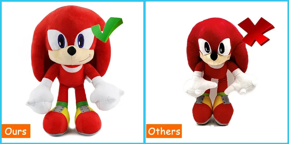 New 30CM Super Sonic Plush Toys The Hedgehog Amy Rose Knuckles Tails Cute Cartoon Soft Stuffed Doll Birthday Gifts for Children