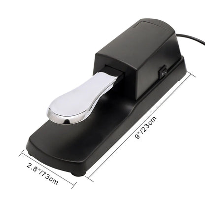 Universal Sustain Pedal Anti-Slip with Polarity Switch for MIDI Keyboard Synth Digital Pianos Electronic Drum Electric Piano