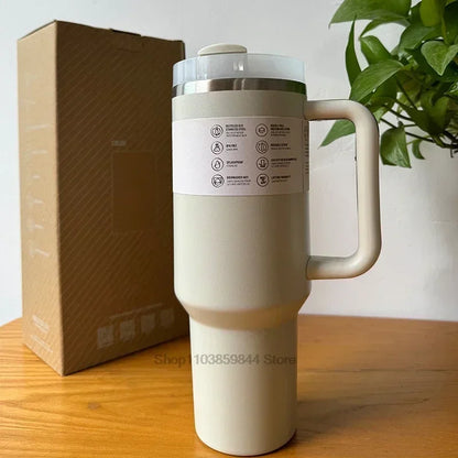 2025 new  Large Capacity 40Oz Stainless Steel Vacuum Flask - Insulated Tumbler Cup with Lids and Straws, Perfect for Travel