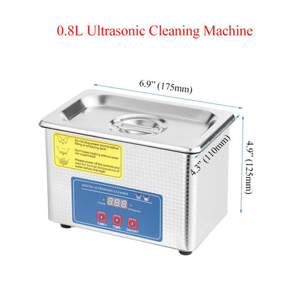 0.8L 1.3L Digital Ultra sonic Cleaning Machine Home Watch Ultrasound Cleaner Bath Toys Washer for Jewelry Rings Dental Glasses