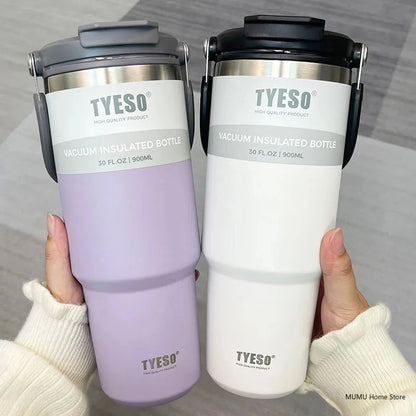 Tyeso Tumbler Coffee Cup Stainless Steel Vacuum Thermal Insulated Mug Large Capacity Double Drink Car Water Bottle Travel Mug