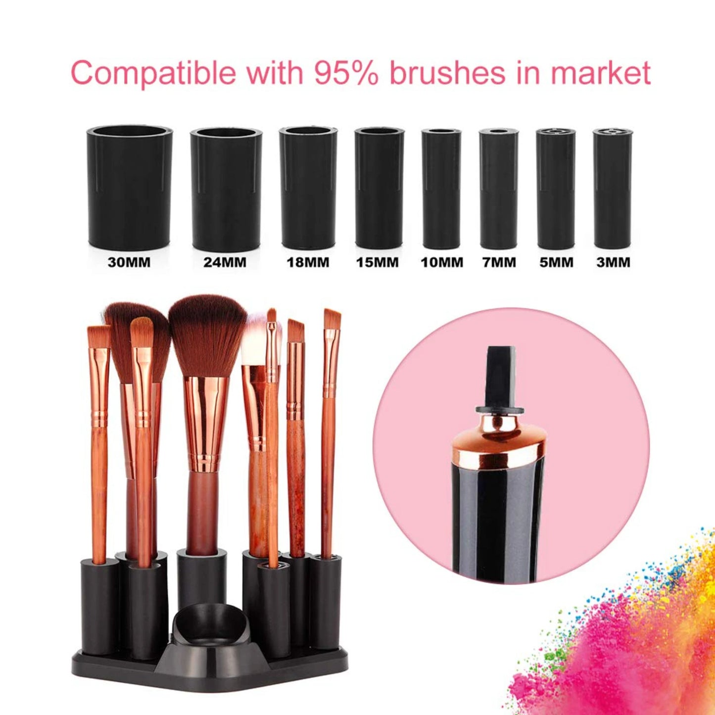 Efficient and Versatile Able Electric Makeup Brush Cleaner - Say goodbye to messy cleanup and hello to flawless results every ti