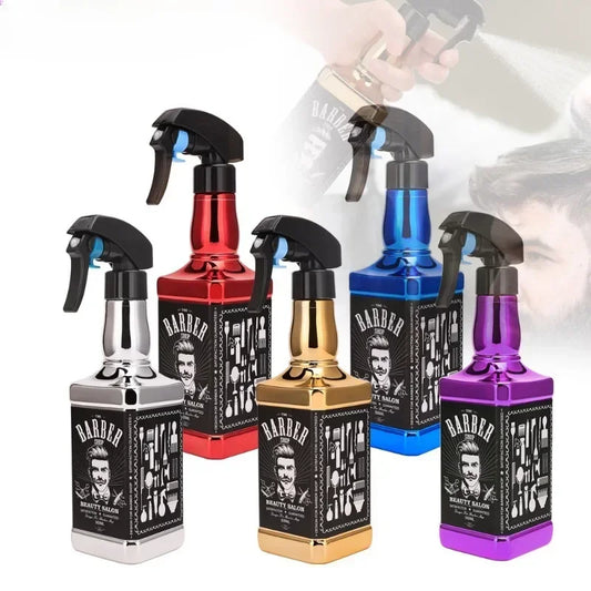 500ML Plating Barber Haircut Spray Bottle Empty Continuous Atomizer Water Sprayer For Salon Hairdresser Accessories Barber Tools