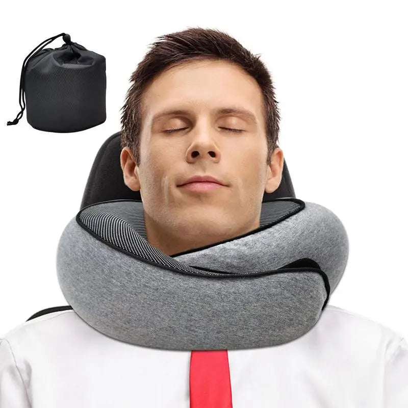 Travel Pillow Memory Foam Neck Support For Flight Comfortable Head Cushion Support Pillow Accessories For Sleep Rest Airplane