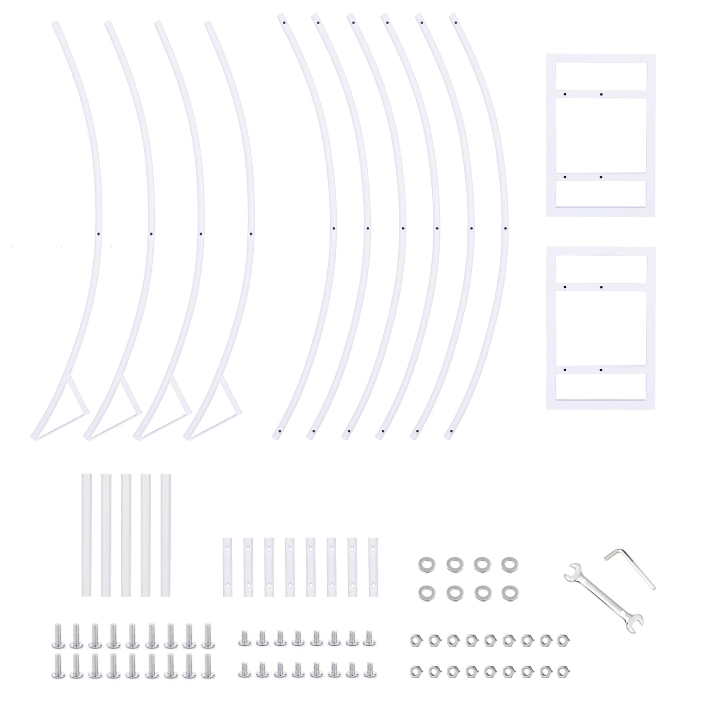 2.1M/2.2M/2.4M Removable Round Wedding Arch Metal Backdrop Flower Garland Party Frame Garden Arbor