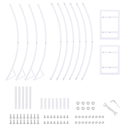 2.1M/2.2M/2.4M Removable Round Wedding Arch Metal Backdrop Flower Garland Party Frame Garden Arbor