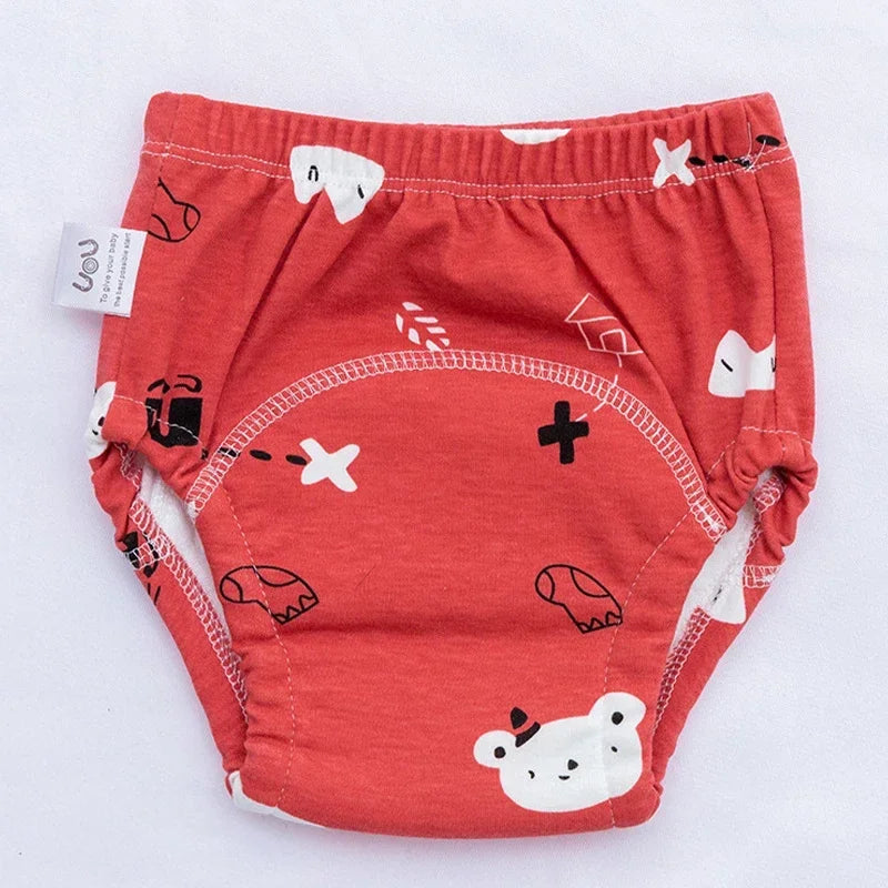 6 Layers of Waterproof and Reusable Cotton Baby Training Pants Baby Shorts Underwear Baby Diapers Diapers Underwear Diaper