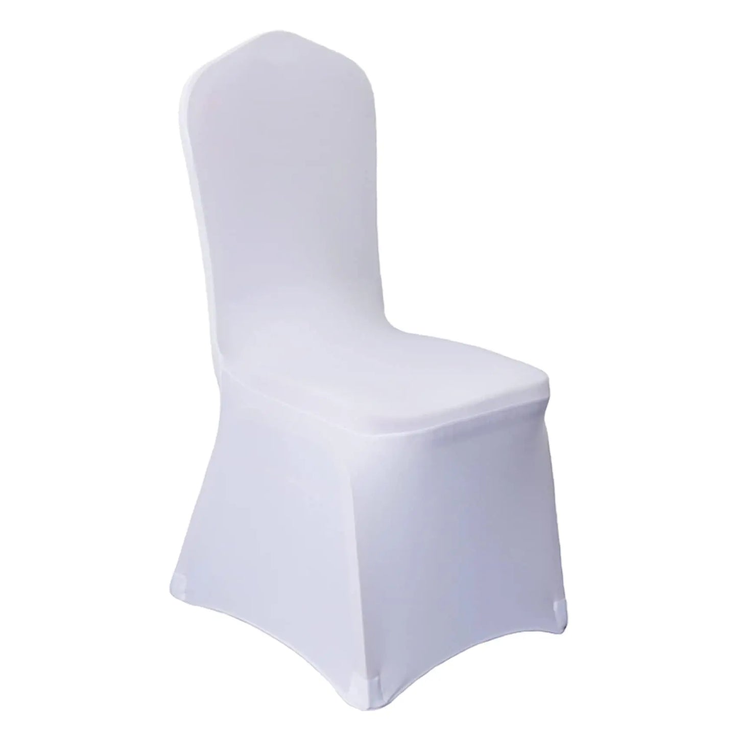 20 Pcs White Chair Covers Polyester Spandex Chair Cover Stretch Slipcovers for Wedding Party Dining Banquet Flat-Front Chair