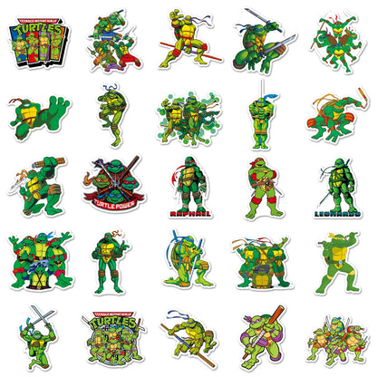 New 50PCS Ninja Turtles TMNT Anime Stickers Kawaii Cartoon Cute Aesthetic Decal Decoration Laptop Motorcycle Luggage Car Sticker