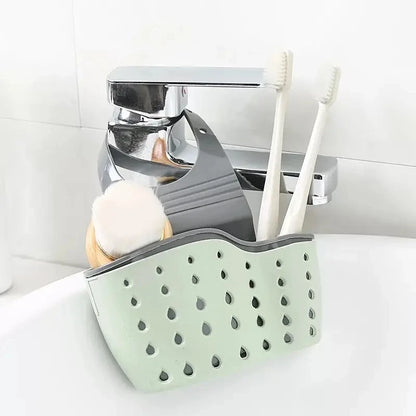 1PC Kitchen Organizer Adjustable Snap Sink Sponge Holder Kitchen Hanging Drain Basket Kitchen Gadgets