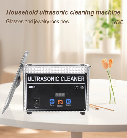 35w 60w Ultrasonic Cleaner Cleaning Jewelry Eyeglasses Dental Dentures Tooth Retainer Glasses Cleaner 110v 220v Ultrasonic Bath