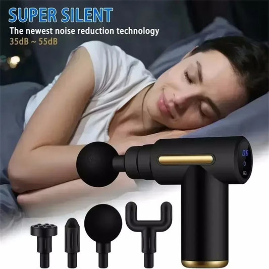 Fascial Massage Gun Electric Waist and Back Massager High-Frequency Vibration Muscle Relaxation Electric Shoulder Massage Gun