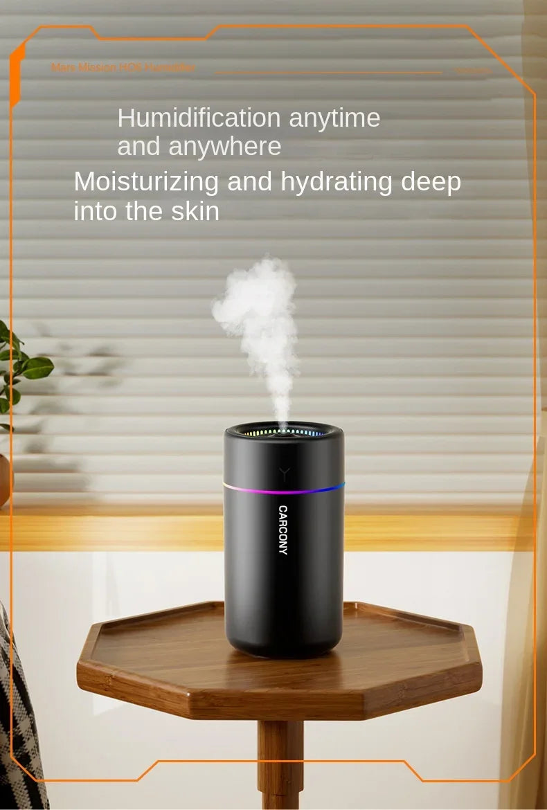 280ML Air Humidifier Large Fog Volume Colorful Atmosphere Light Silent Aroma Diffuser Essential Oils Aromatherapy for Home Car