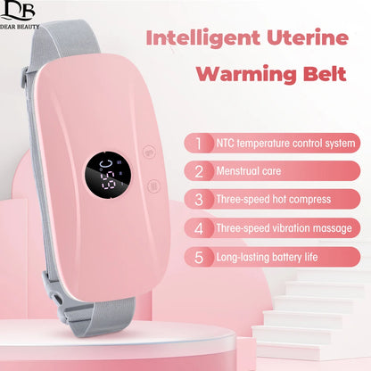 Electric Belly Massager 3 Gears Vibrating Heating Pad For Menstrual Waist Stomach Uterine Warm Belt Abdominal Muscle Massager